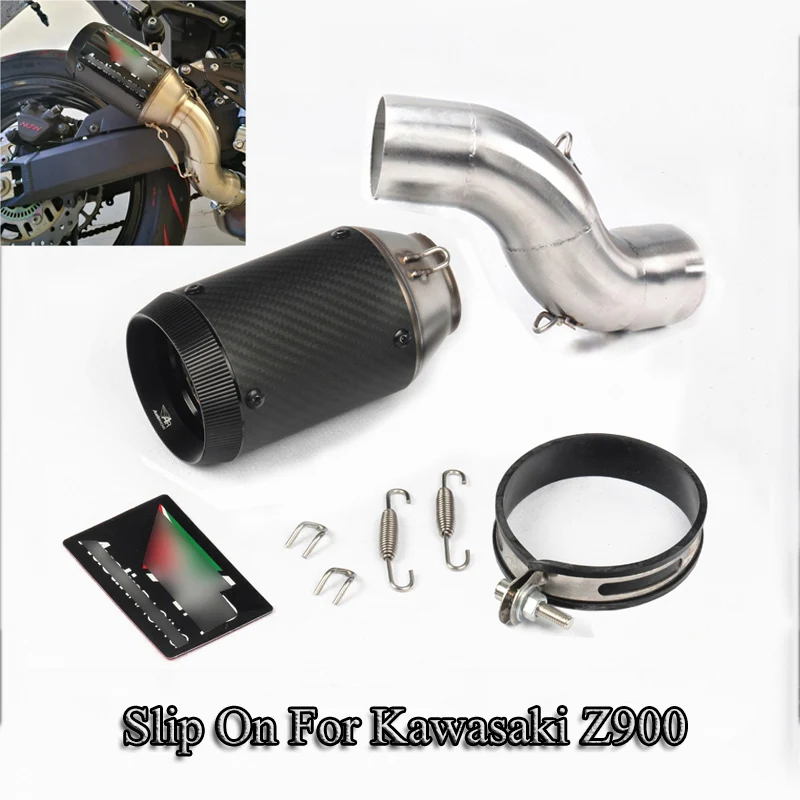 

Slip On 51MM Motorcycle Exhaust Tip Muffler 160MM Tail Pipe Middle Connect Link Pipe For Kawasaki Z900 Dirt Bike Moto Modified