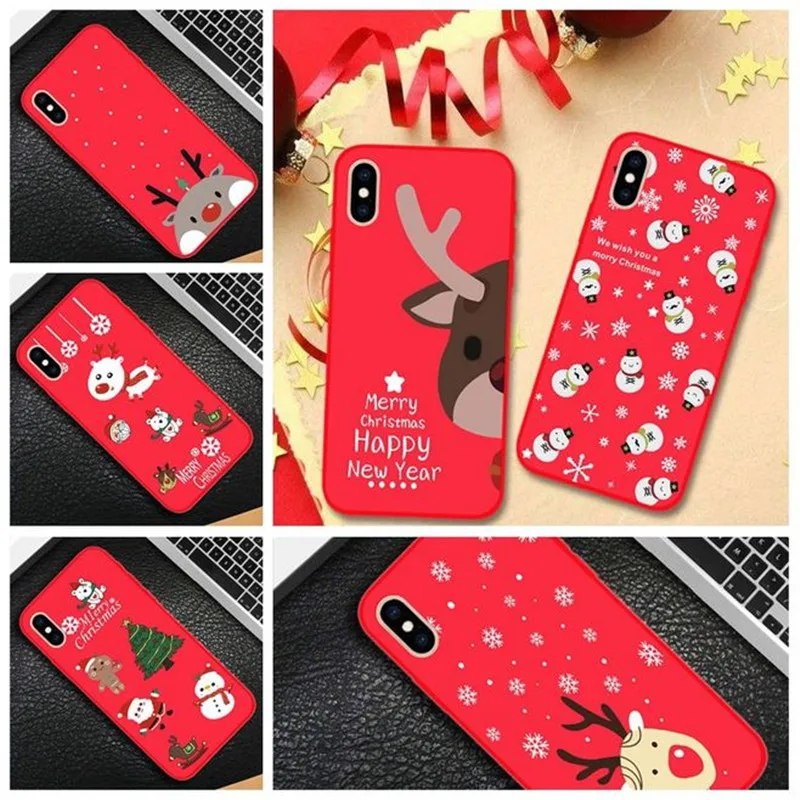 Рождественский подарок чехол для iPhone 11 pro Чехол 6 6s 7 8 plus Мягкий силиконовый apple x xr