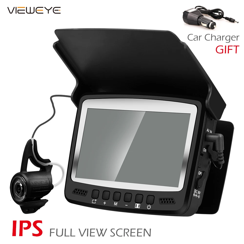 ViewEye Pantalla de 4.3  pulgadas IPS LCD, localizador de peces portátil, cámara de pesca, cámara de vídeo equipos de localizador de peces, conjunto de cámara de pesca, aparejos de pesca, mejor regalo, Envío gratis