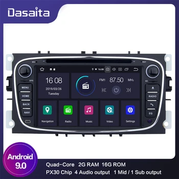 

7" Multi Touch Screen Android 9.0 Car GPS 2 Din radio for Galaxy S-Max Fusion Fiesta Kuga old Mondeo Car DVD Player