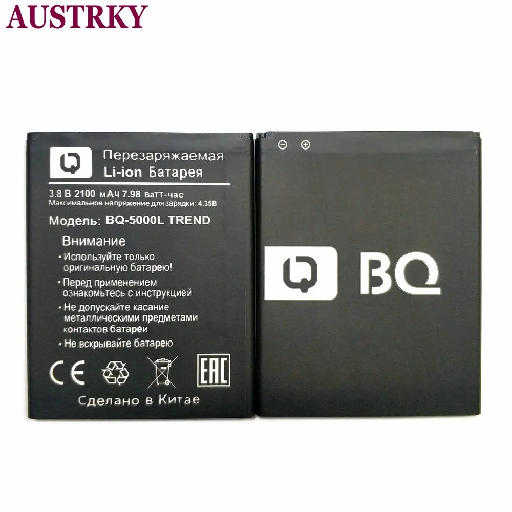 BQ-5000L TREND 2100mAh battery For BQ Trend 5000l 5.0" Cell Phone Original Replacement Batteries In stock | Мобильные телефоны
