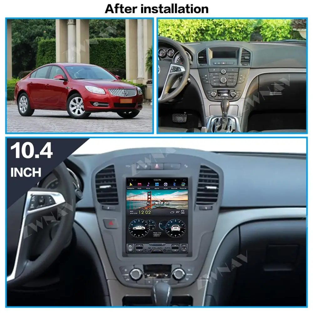 Tesla стиль Android 8,1 4+ 64G автомобильный DVD плеер gps навигация для Buick Regal 2008-2013 головное устройство мультимедийный аудиомагнитофон