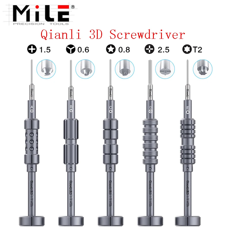 

QIANLI High Precision 3D Screwdriver Set Anti-Rust Anti-Slip iThor Upmarket Repair Tools for iPhone Samsung Repair Hand Tool Kit
