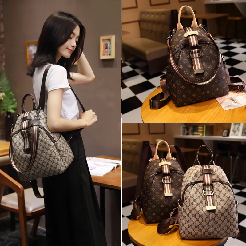 

Large-Volume Backpack Women's 2019 Autumn New Style Korean-style Versatile Fashion Printed Backpack Students Multi-Purpose Trave