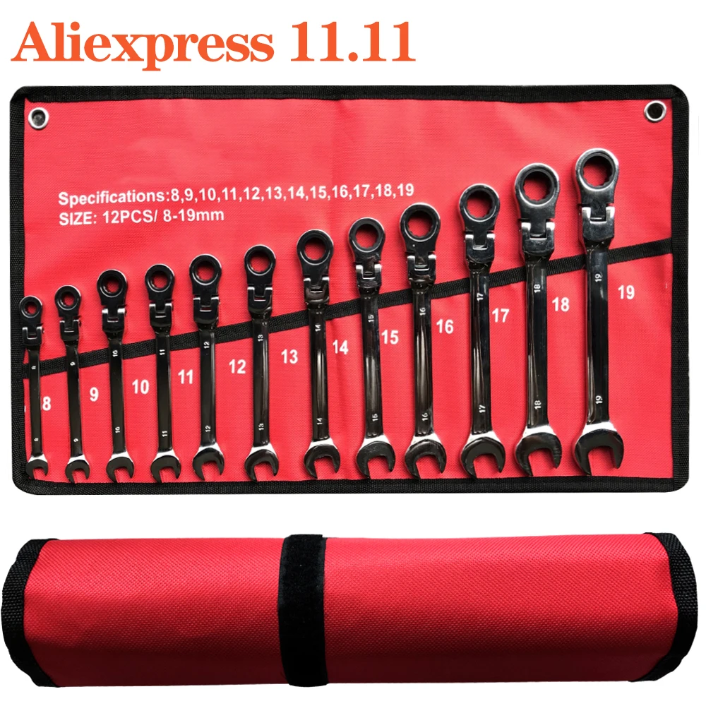 Juego de de trinquete, juego de llaves flexibles, herramienta de juego de llaves universales, Kit de llaves de tubo.|Llave| - AliExpress