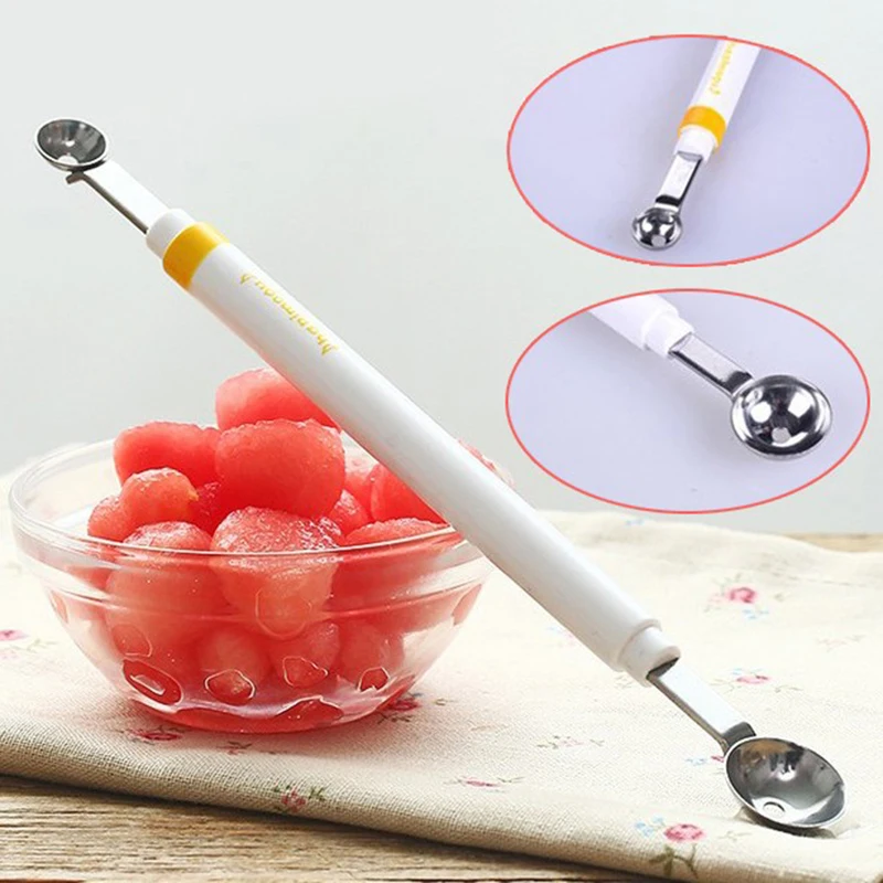 Stainless Steel Fruit Ball Scoop Digger Ice Cream Multifunctional Cream  Watermelon Baller Stacks Spoon Home Kitchen Gadget - AliExpress