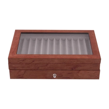 

Pen Display Box Wood Pen Display Case,Fountain Pen Storage Box,23 Pen Organizer Box with Clear Window