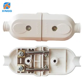 

EU Power Plug European 2 pin Wired Male Plug Female Socket Rewireable Extension Electric Connect Cord Adapter Home Household