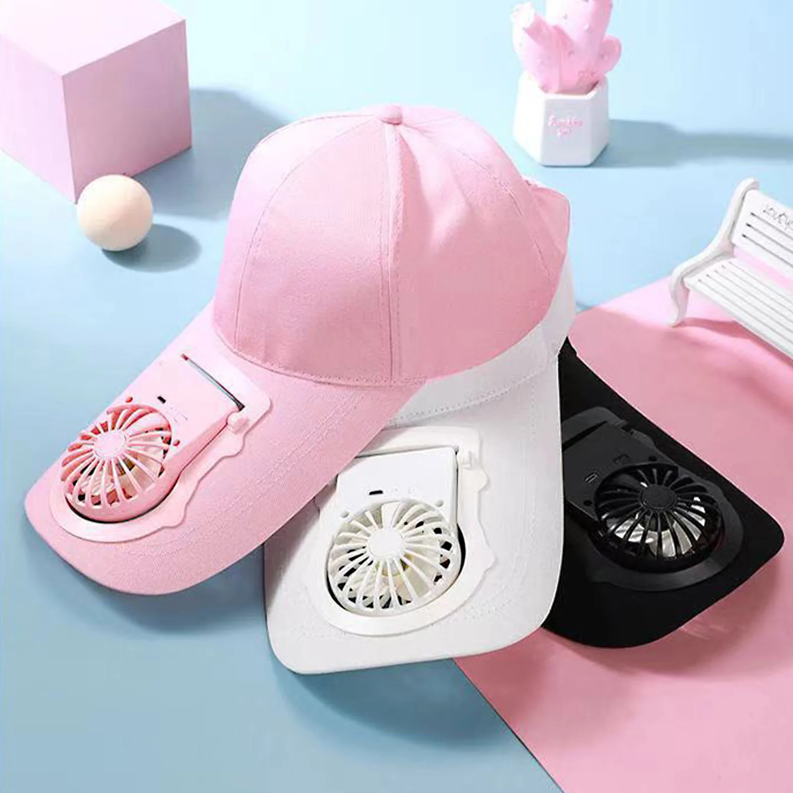 New Portable USB Charging Fan Hat Unisex Adjustable Summer Sunscreen Sports Baseball Caps UV Protect Visors Mini Cooler Fan