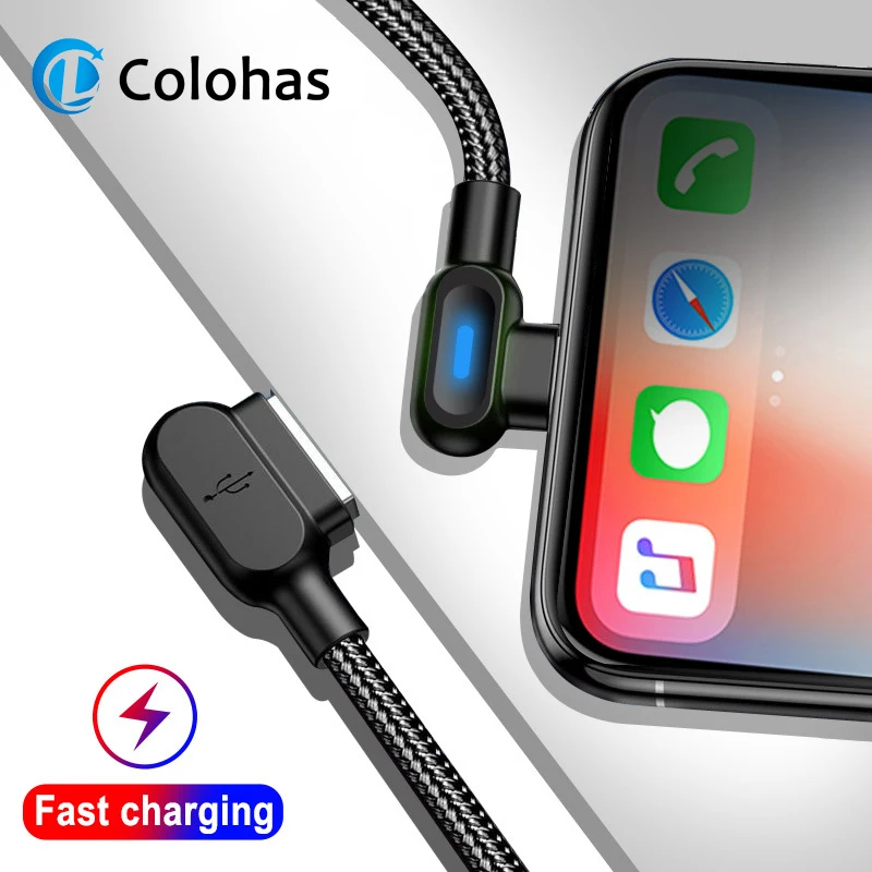 

90 Degree 1M 2M Fast Charging Micro USB Type C Cable For Samsung S8 S9 S10 Xiaomi Huawei LG VIVO Android Micro usb USB-C Charger