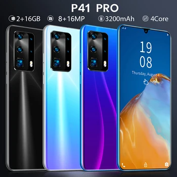 

P41 Pro 3G Mobile Phone Android 10.1 Quad Core 2GB RAM 16GB ROM 6.53 inch Display Waterdrop Notch 3200mAh Battery Smartphone