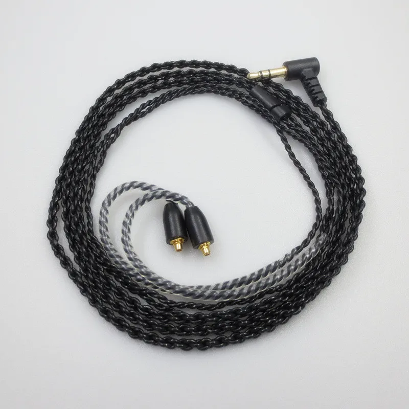 Замена аудио кабель для Shure SE535 SE215E846 UE900 W40 наушники обновления серебряный шнур с покрытием провода 23 AugT2