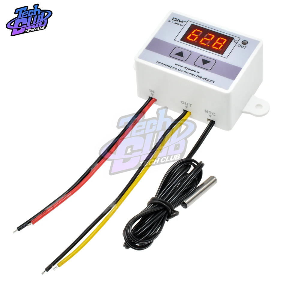 W3001 AC 110-220V DC 12 В 24 в 110 В 220 В AC 20A цифровой контроль температуры Лер Термостат Термометр контроль температуры для инкубатор для аквариума - Цвет: W3001 AC 110-220V