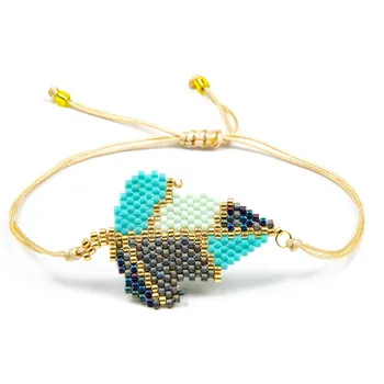 

Popular Simple Miyuki Braided Leaf Bracelets