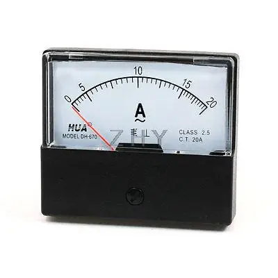

AC0-20A Dial Analog Panel Meter Ammeter DH-670 Class 2.5 Accuracy