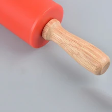 Антипригарная длинная деревянная ручка, силикон скалка помадка торт выпечки инструмент