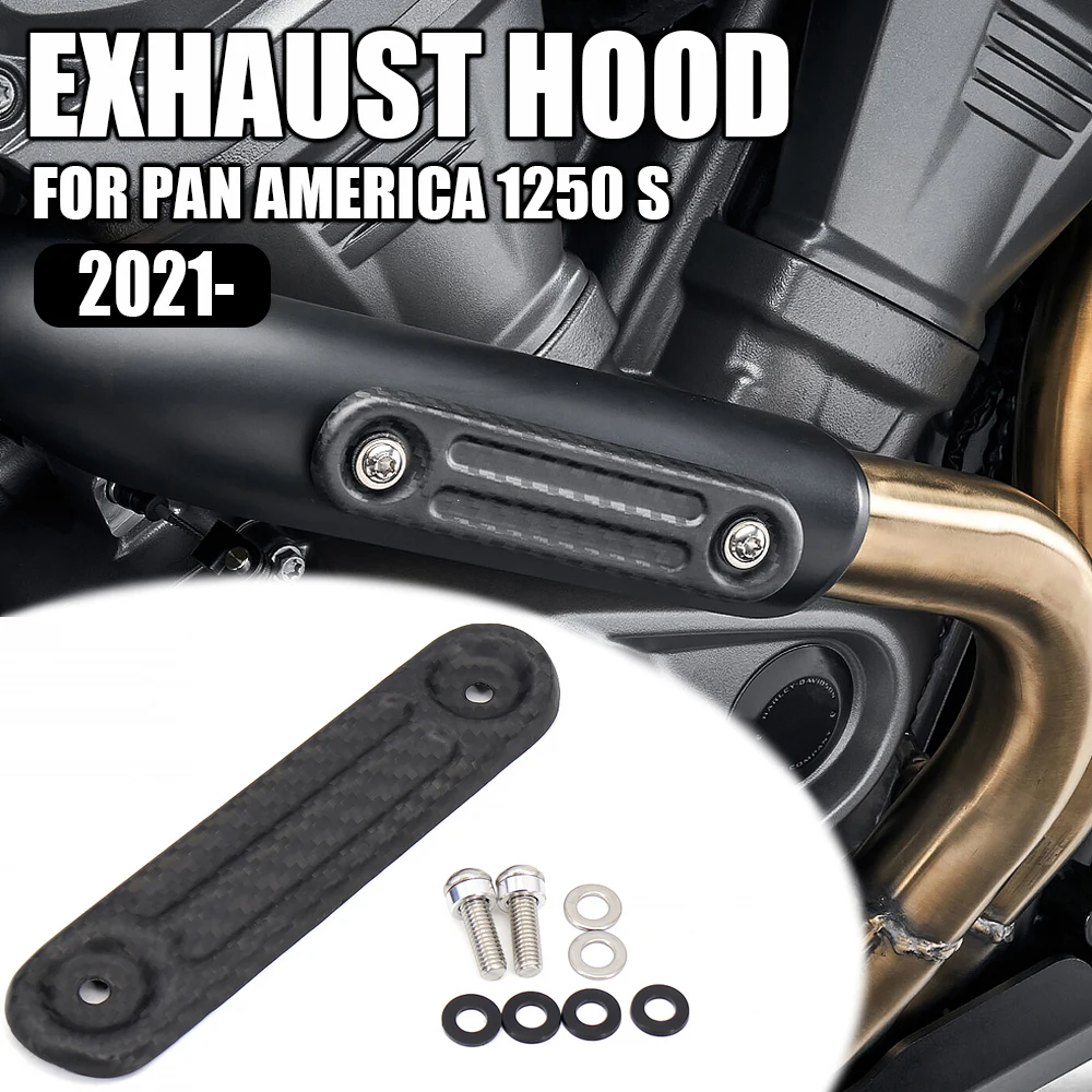 

New Fiber Motorcycle Accessories Exhaust Hood Insert Protective Cover Guard For Pan Am 1250 S PA1250 S PANAMERICA1250 2021