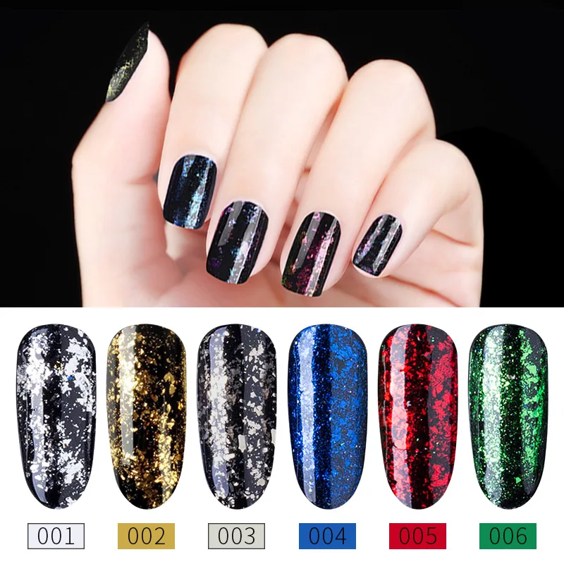 

Magic Mirror Chameleon Glitter Nail Flakes Sequins Powder Gold Silver Red Irregular Paillette Manicure Nail Decoration