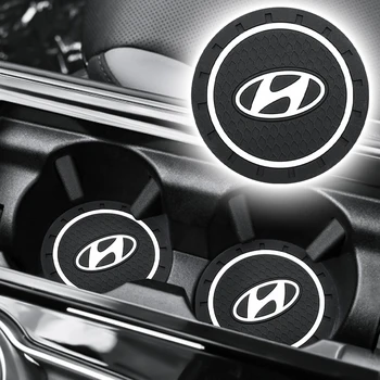 

1/2PCS Car Water Cup Bottle Holder Anti-slip Pad Mat Silica Gel For Hyundai i10 i30 i20 Sonata Accent Tucson Elantra Accessories