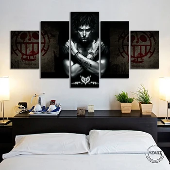 

5pcs Trafalgar Law One Piece Anime Poster Paintings Canvas Art Decorative Paintings for Wall Decor -NO Frame