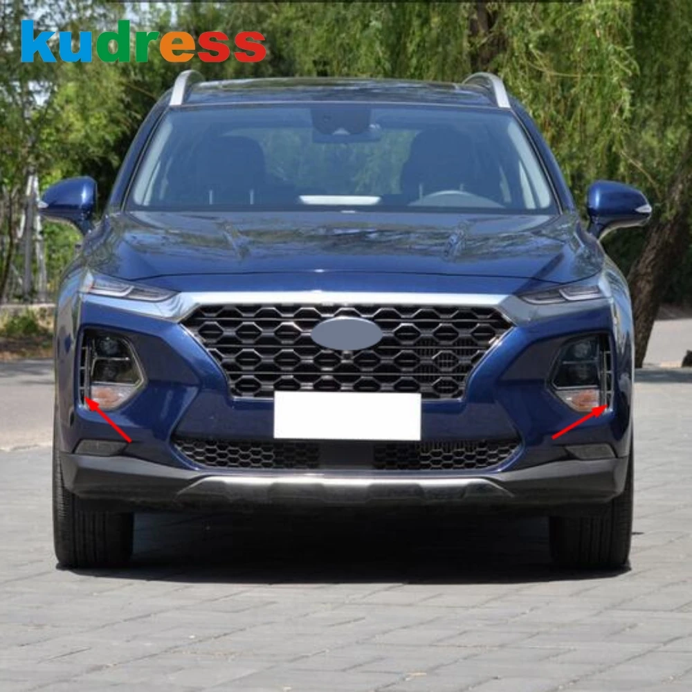 Для Hyundai Santa Fe 2019 2020 ABS красный спереди отложным воротником светильник абажур для