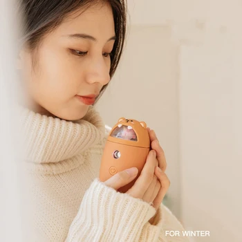 

Cute Bear USB Hand Warmer Portable Charging Heater, Pocket 4 in 1 Hand Warmer Mobile Power Supply Hydration Meter