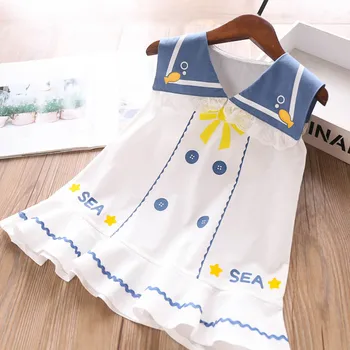 

2020 Summer Girls Printed Letter Five-Pointed Star Vest Dress Children's Clothing Wholesale