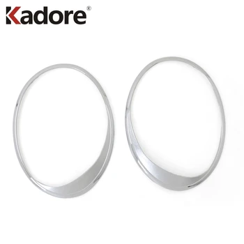 

For Chevrolet Spark 2010 2011 2012 ABS Chrome Headlight Lamp Cover Trims Front Light Hoods Frame Exterior Accessories