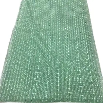 

African French Tulle Lace Fabric 2020 High Quality Beaded Bridal Lace Fabric New Coming french net Fabric with sequins