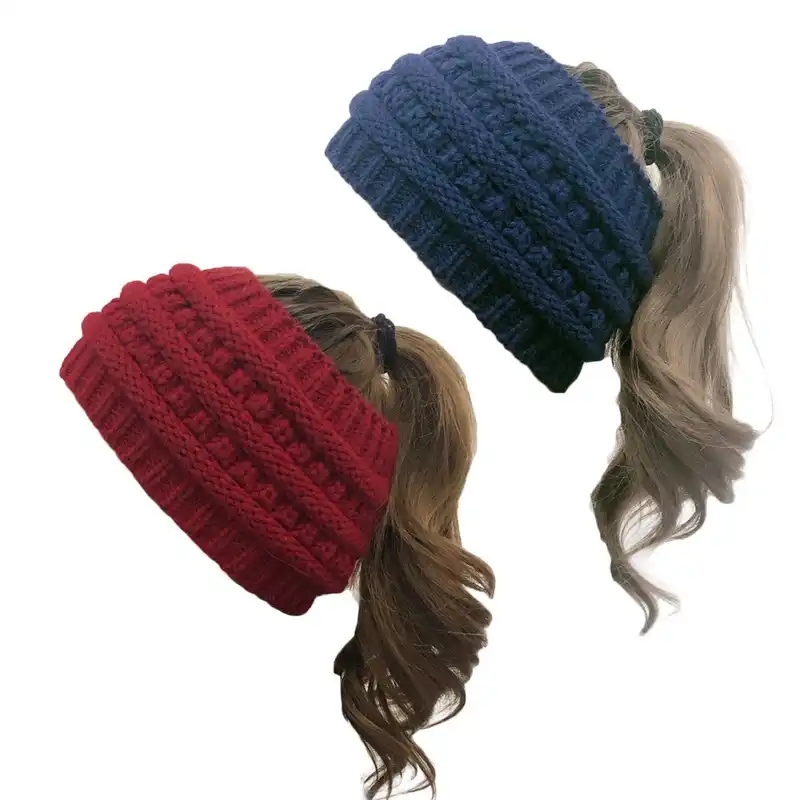 2019 New Empty Top Wool Head With Cap Horsetail Knitting Yarn
