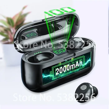 

F9 TWS fone sem fio Wireless Earphone Bluetooth V5.0 F9 TWS LED Display With 2000mAh Power Bank Headset With Microphone Wireless