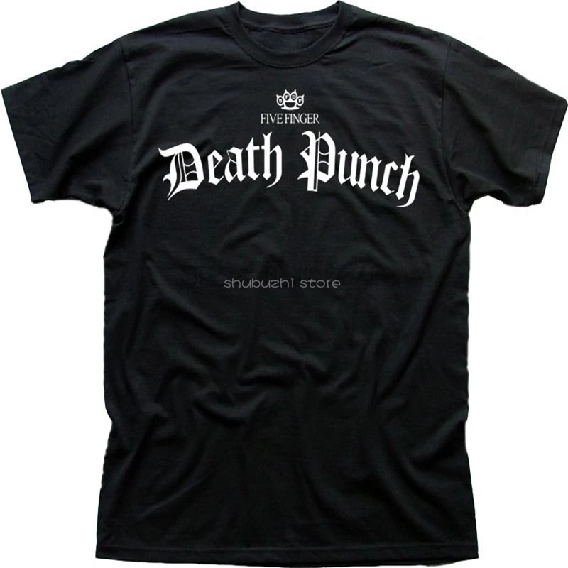 FFDP черная футболка с принтом Five Finger Death Punch летняя Мужская хлопковая футболка shubuzhi брендовая мужская футболка европейский размер sbz5119