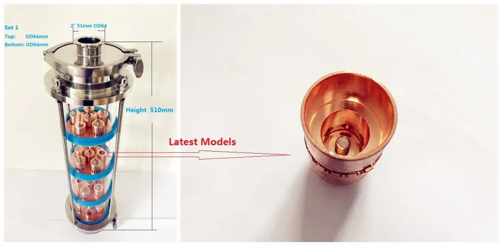 Бесплатная доставка 4 &quotдистилляционная колонна объектива с шт. медных наборов