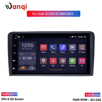 

2+32 RDS Car GPS Multimedia Player For Audi A3 RS3 S3 2003-2012 Stereo Navigation Radio Video Audio Player BT SWC NO DVD 1 DIN