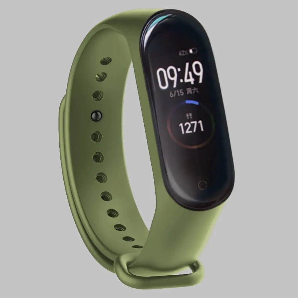 Модные часы браслет для Xiaomi Mi Watch Band 3 4 сменный спортивный силиконовый ремешок