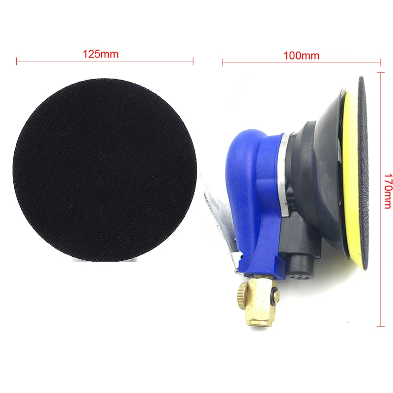 

5 Random Circular Orbital Air Sander Pneumatic Grinding Machine + 2*pads Tools