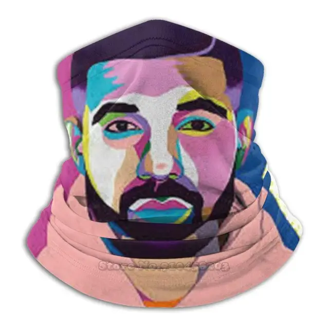 Drake Art Design Cool Effect Unique Rapper Style Microfiber Neck Bandana Scarf Face Mask Drake Rapper Young Money