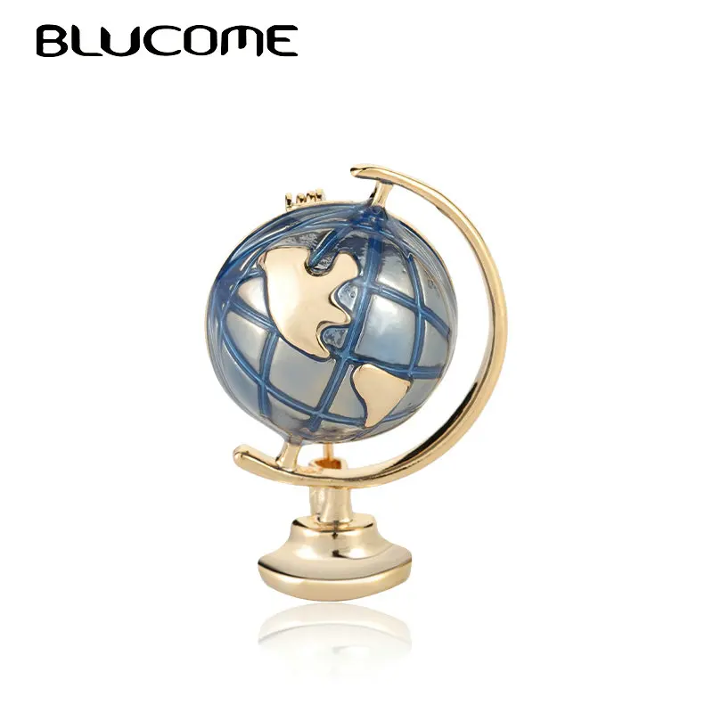 Эмаль Blucome набор брошей в форме глобуса для женщин мужчин детей многослойная