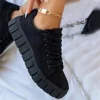Women's Multi Color Sneakers 2025 New All Season Thick Bottom Ladies Lace Up Comfy Vulcanized Shoes Fashion Large-Sized Flats 4
