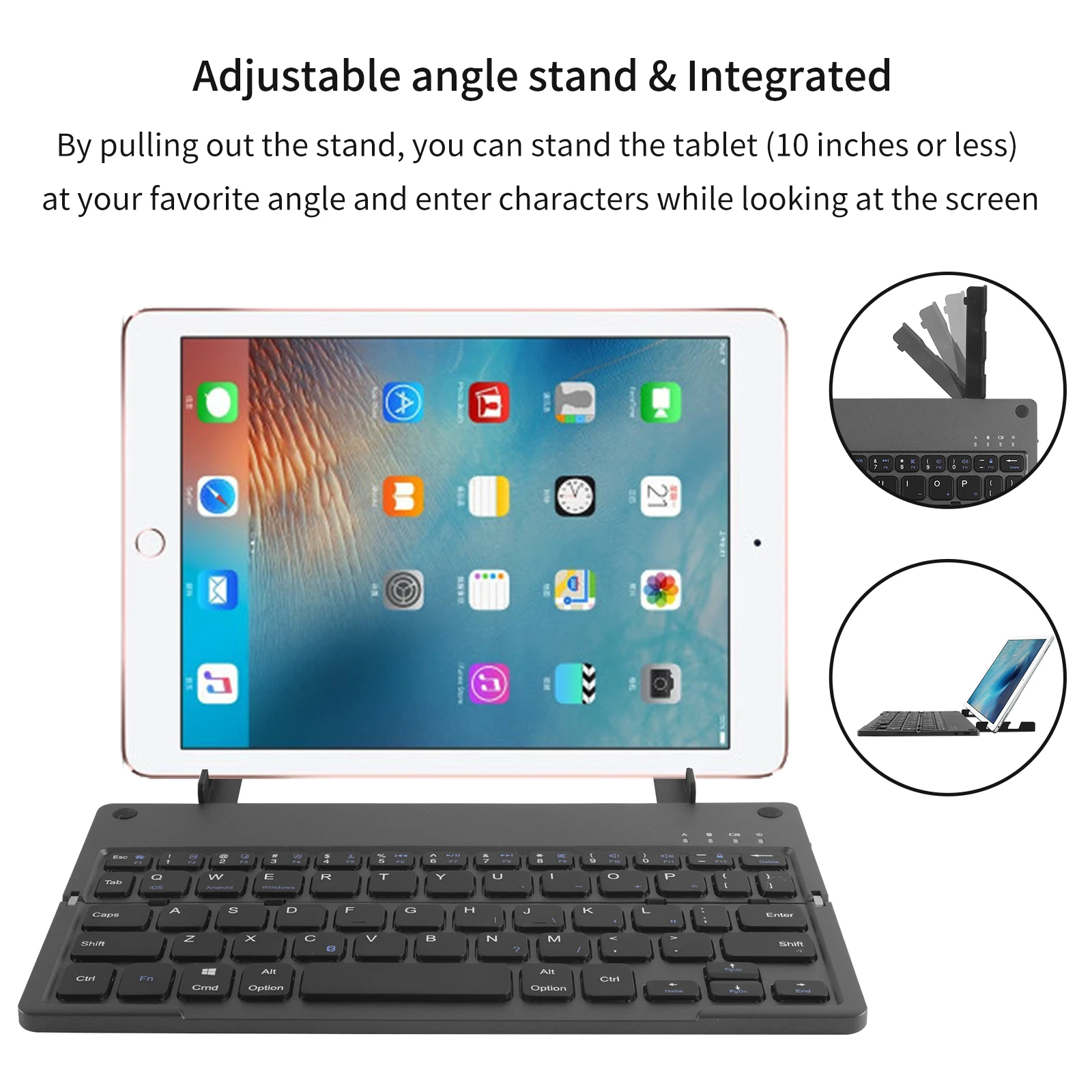 CHYI Bluetooth keyboard Portable Computer Wireless Keyboard Rechargeable Ergonomic Office PC Gamer Keypad For Laptop Ipad Tablet |