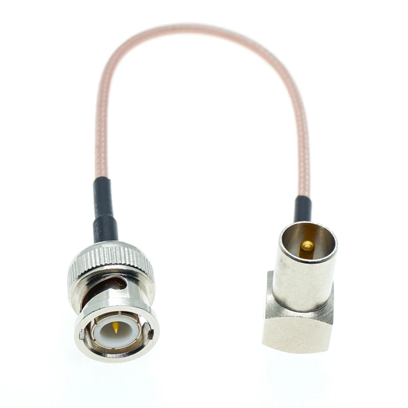 

BNC male to IEC DVB-T PAL male Right Angle Coax Pigtail FPV Jumper RG316 Cable