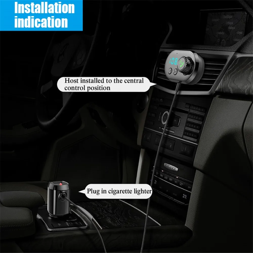 TOSPRA Q16 Bluetooth FM передатчик Bluetooth адаптер авто радио передатчик, 2-Порты и разъёмы USB Ladeger? t mit QC3.0
