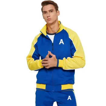 

Men's Sweat Suit Autumn Winter Sports Tracksuit Male Long Sleeve Two Piece Set Men Zipper Cardigan Coat Jogger Sweatsuit for Man