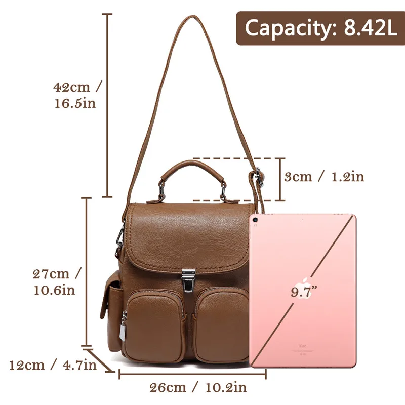 Женский рюкзак VASCHY с защитой от кражи милая маленькая сумка трансформер из