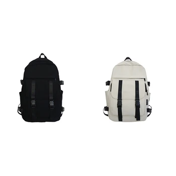 

Pure Color Backpack All-Match Junior Students Large Capacity Travel