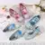 Disney Elsa Princess Girls Shoes Frozen Cartoon Dress Shoes For Girls Fashion Party Shoes With High Heels Christmas Gift