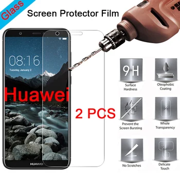

2 Pieces Protective Glass for Huawei Y9 2018 Y5 Y3 Pro 9H Screen Protector Hard Tempered Glass for Huawei Y6 Y7 Prime 2018 Film