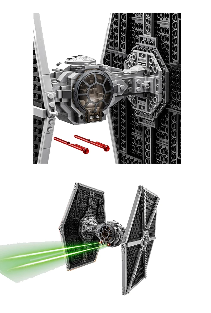 Baratos 10900 Series Star Wars Imperial TIE Fighter bloques de construcción icónico ataque artesanal Compatible con Legoinglys juguetes para niños