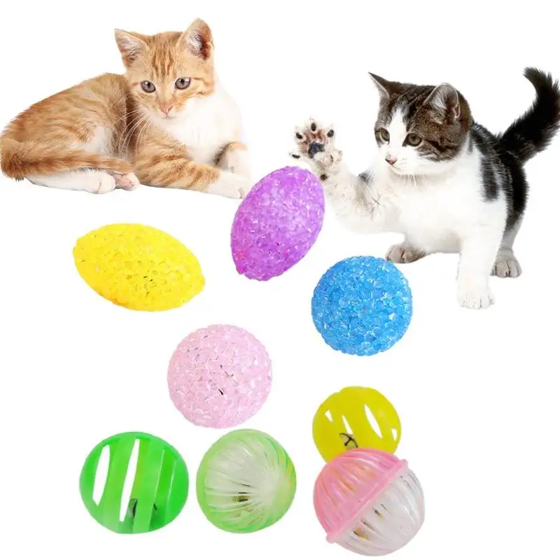 Toy-4pcs для кошек/набор забавных пластиковых пустотелых колокольчиков, игрушка для собак, кошек, игрушка для издевательств, товары для домашних животных, изысканный и тонкий дизайн, внешний вид