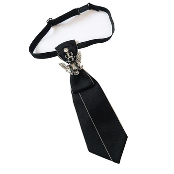 

2020 music note embroidery pinao keyboard british japanese school girls & boys jk uniform neck tie students necktie cosplay